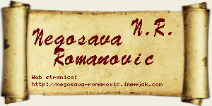 Negosava Romanović vizit kartica